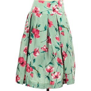 Floral silk skirt